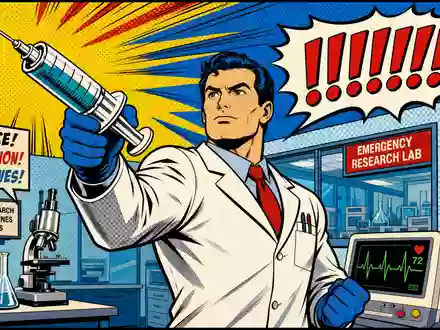 Becton Dickinson Medizintechnik als buntes Pop Art Comic mit Wissenschaftler Held, ISIN US0718131099 - Foto: THN