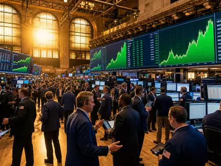 NYSE-Handelssaal mit Healthcare-Kursen zeigt Börsenumfeld für Baxter International Inc. Aktie US0673431090 eindrucksvoll - Foto: THN