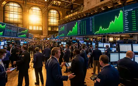 NYSE-Handelssaal mit Healthcare-Kursen zeigt Börsenumfeld für Baxter International Inc. Aktie US0673431090 eindrucksvoll - Foto: THN