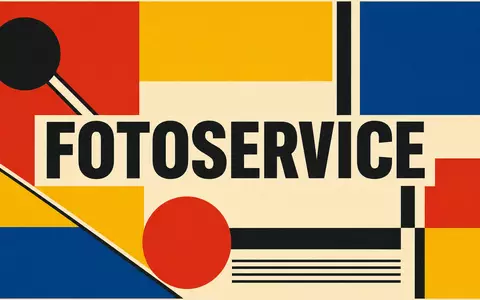 CEWE Stiftung & Co. KGaA DE0005403901 geometrisches Bauhaus-Poster mit dem Sektor-Text FOTOSERVICE - Foto: THN