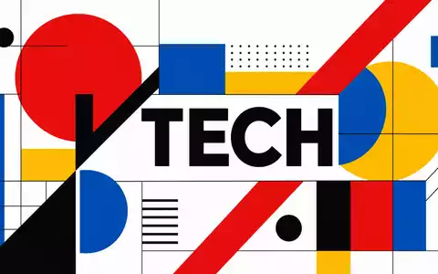 Ceridian HCM Holding US1567001060 als Bauhaus Poster mit geometrischen Formen und großem TECH Schriftzug - Foto: THN