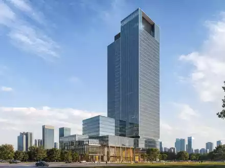 Charles Schwab Corp. US8085131050 Architektur-Render modernes gläsernes Hochhaus als Hauptquartier eines Finanzdienstleisters - Foto: THN