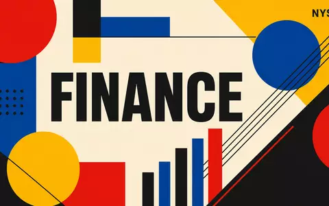 Charles Schwab Corp. US8085131050 Bauhaus-Poster mit geometrischen Primärfarben FINANCE Schriftzug und NYSE Börsen Kürzel - Foto: THN