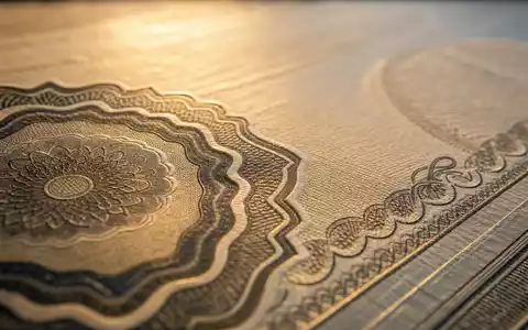 Charles Schwab Corp. US8085131050 Makro-Detailaufnahme gravierter Wertpapier Papierstruktur im warmen goldenen Gegenlicht fotografiert - Foto: THN