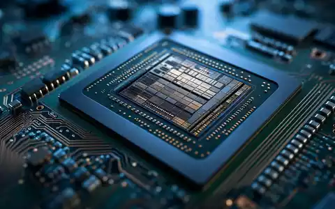 Hewlett Packard Enterprise US42824C1099 Makroaufnahme eines Serverprozessor-Chips auf grüner Leiterplatte mit goldenen Leiterbahnen - Foto: THN
