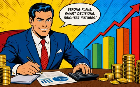 Deutsche Bank AG (DE0005140008) Pop-Art-Comic zeigt stilisierte Bankszene, farbenfrohe Illustration passend zur Finanzbranche - Foto: THN