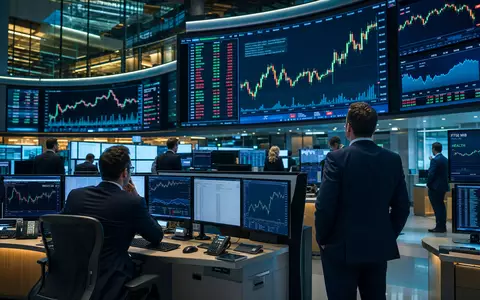 Börsen-Editorial zeigt Trading-Floor mit Gesundheits-Charts, thematisch verknüpft mit Amplifon S.p.A., ISIN IT0004056880, FTSE MIB gelistet - Foto: THN