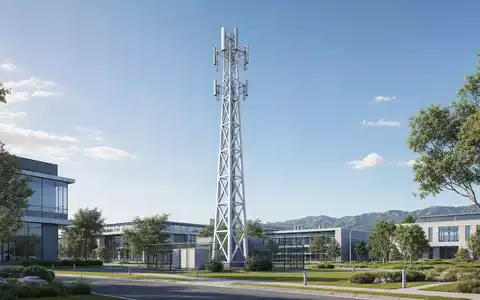 Infrastrutture Wireless Italiane S.p.A. (IT0005090300) plant moderne Standorte, veranschaulicht durch minimalistischen Architektur-Render eines Sendemasts - Foto: THN