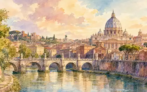 Aquarell zeigt Rom als Firmensitz von Leonardo S.p.A. (ISIN IT0003856405), notiert an der Mailänder Börse - Foto: THN