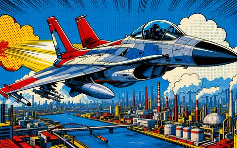 Pop-Art-Comic mit Kampfjet visualisiert Luftfahrt- und Rüstungsbranche von Leonardo S.p.A., ISIN IT0003856405 - Foto: THN
