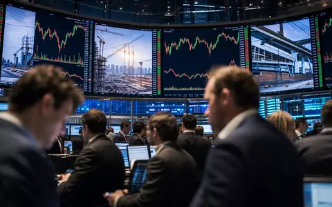 Skanska AB (SE0000113250) wird redaktionell dargestellt als Handelssaal mit Bau-Sektor-Charts auf großen Bildschirmen - Foto: THN