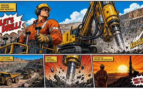 Epiroc AB, ISIN SE0015658109, inspiriert diese Pop-Art-Comicszene mit Bergbaugerät im farbenfrohen Tagebau gezeigt - Foto: THN