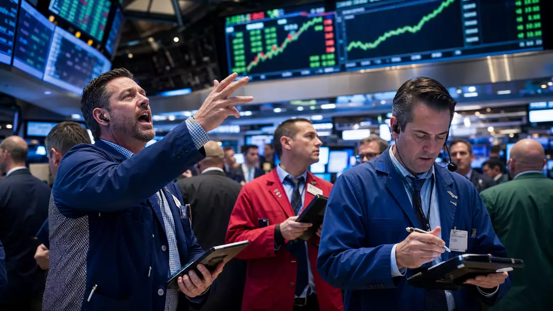 NYSE-Börsenparkettszene mit Industriesektor-Chart für IDEX Corporation US45167R1041