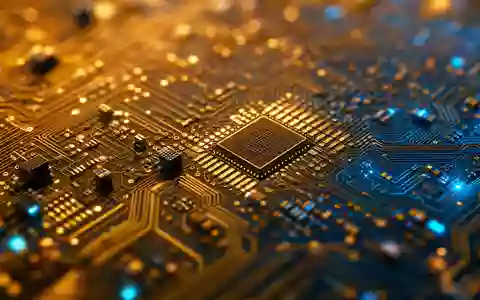 Hypoport SE (DE0005493365) extreme Makroaufnahme goldener Leiterplatinen-Schaltkreise und Mikroprozessoren symbolisiert die digitale Finanztechnologie-Infrastruktur - Foto: THN