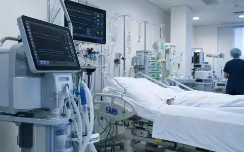 Drägerwerk AG & Co. KGaA zeigt moderne Intensivstation mit Beatmungsgeräten und Patientenmonitoring DE0005550636 - Foto: THN
