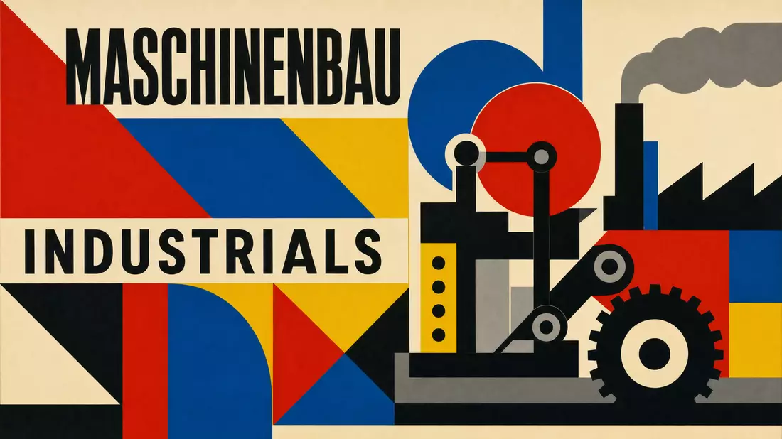 Bauhaus-Poster Dover Corp. MASCHINENBAU INDUSTRIALS geometrisch konstruktivistisch