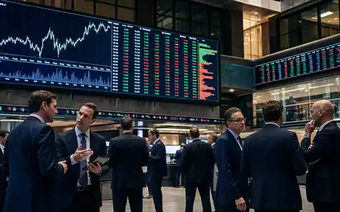 Börsen-Editorial an der LSE mit FTSE 100 Charts zeigt Marktumfeld von M&G plc, GB00B03MM408 - Foto: THN
