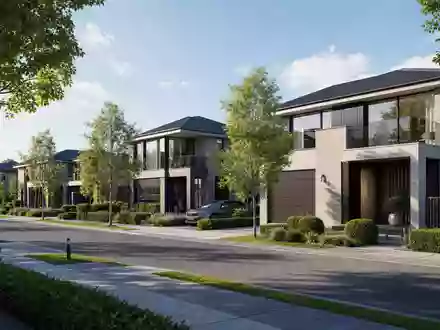 Architektur-Render moderner Wohnhäuser veranschaulicht das Geschäftsfeld von Taylor Wimpey plc, ISIN GB0008782301, zukunftsorientiert - Foto: THN