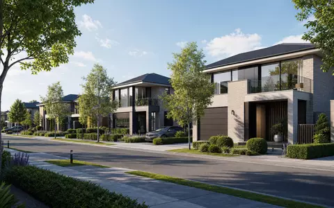Architektur-Render moderner Wohnhäuser veranschaulicht das Geschäftsfeld von Taylor Wimpey plc, ISIN GB0008782301, zukunftsorientiert - Foto: THN