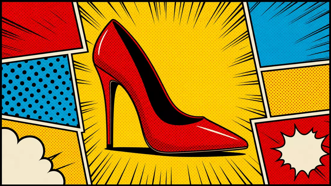 Pop-Art Comic Luxus-Schuh Salvatore Ferragamo S.p.A. IT0004712375