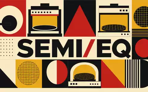 ASM International N.V. (NL0000334118): geometrisches Bauhaus-Poster mit Sektor-Kürzel SEMI/EQ und stilisierten Prozesskammer-Formen dargestellt - Foto: THN