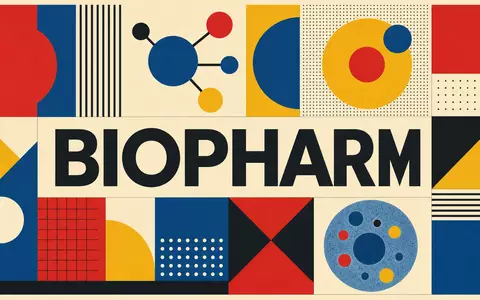 UCB S.A., ISIN BE0003739530, illustriert als geometrisches Bauhaus-Poster mit Sektor-Kürzel BIOPHARM und Molekülformen - Foto: THN