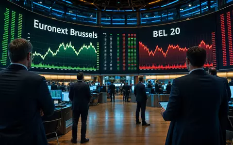 UCB S.A. (BE0003739530) im Börsen-Editorial: Trading-Floor mit Euronext Brussels und BEL 20 Kursanzeigen - Foto: THN