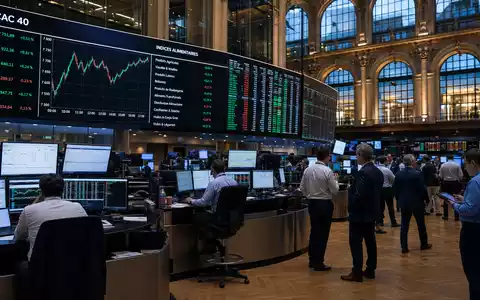 Der Euronext-Paris-Handelssaal mit CAC-40-Charts illustriert das Börsenumfeld für Danone S.A. Aktie FR0000120644 - Foto: THN