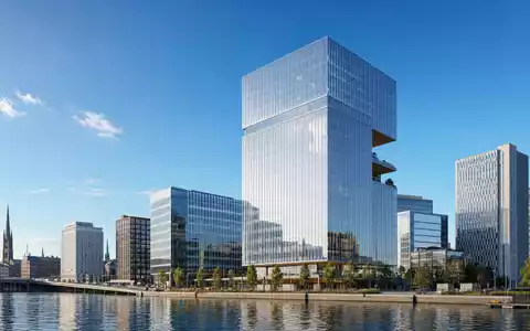 Modernes Glas-Bürohochhaus im Finanzviertel; Avanza Bank Holding AB (ISIN SE0012454072) agiert in dieser Branche - Foto: THN