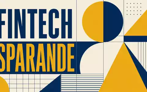 Geometrisches Bauhaus-Poster zeigt Fintech und Sparande; Avanza Bank Holding AB (ISIN SE0012454072) steht für Sparen - Foto: THN