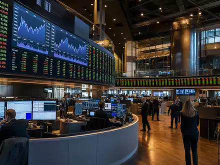 Editorial-Ansicht des Nasdaq-Stockholm-Handelssaals; Avanza Bank Holding AB (ISIN SE0012454072) ist dort notiert - Foto: THN
