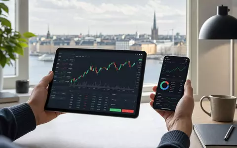 Nordnet AB (ISIN SE0015192067) zeigt in diesem Motiv eine moderne Trading-App mit ETF-Diagrammen am Handy - Foto: THN