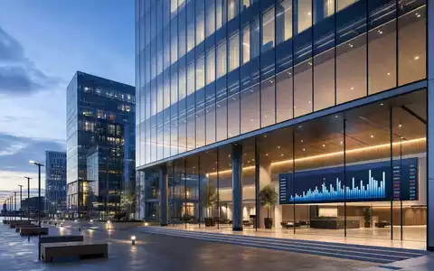 Nordnet AB (ISIN SE0015192067) passt zu diesem Architektur-Render eines Glasbüroturms im nordischen Finanzviertel - Foto: THN