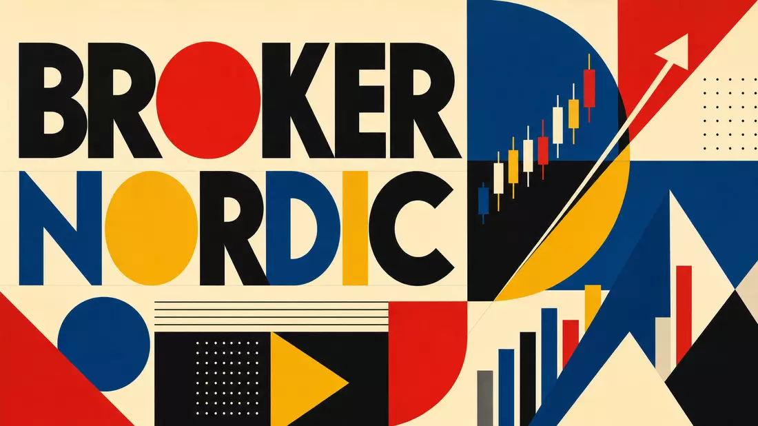 Bauhaus-Poster mit geometrischen Formen und dem Schriftzug BROKER NORDIC