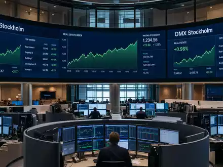 Wallenstam AB (ISIN SE0017780137) notiert an Nasdaq Stockholm, hier illustriert durch ein Börsen-Editorial mit Immobilien-Charts - Foto: THN