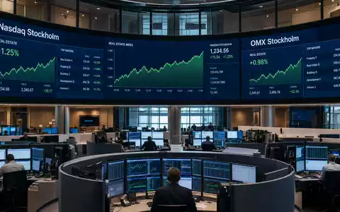 Wallenstam AB (ISIN SE0017780137) notiert an Nasdaq Stockholm, hier illustriert durch ein Börsen-Editorial mit Immobilien-Charts - Foto: THN
