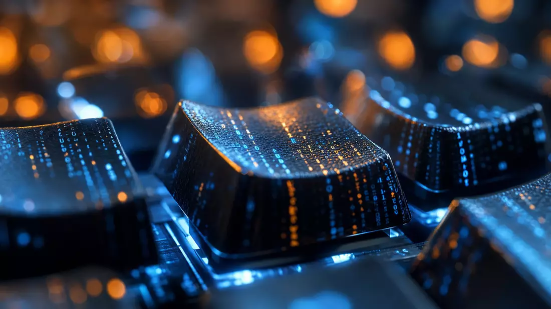 Makroaufnahme einer Computertastatur für Intuit Inc. Technologiebranche