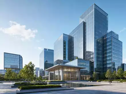 Phillips 66 (US7185461040) repräsentiert dieser moderne gläserne Firmensitz-Komplex mit Plaza und minimalistischer Architektur - Foto: THN