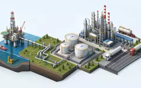 Phillips 66 (US7185461040) visualisiert diese isometrische 3D-Grafik die komplette Öl- und Gas-Wertschöpfungskette detailliert - Foto: THN