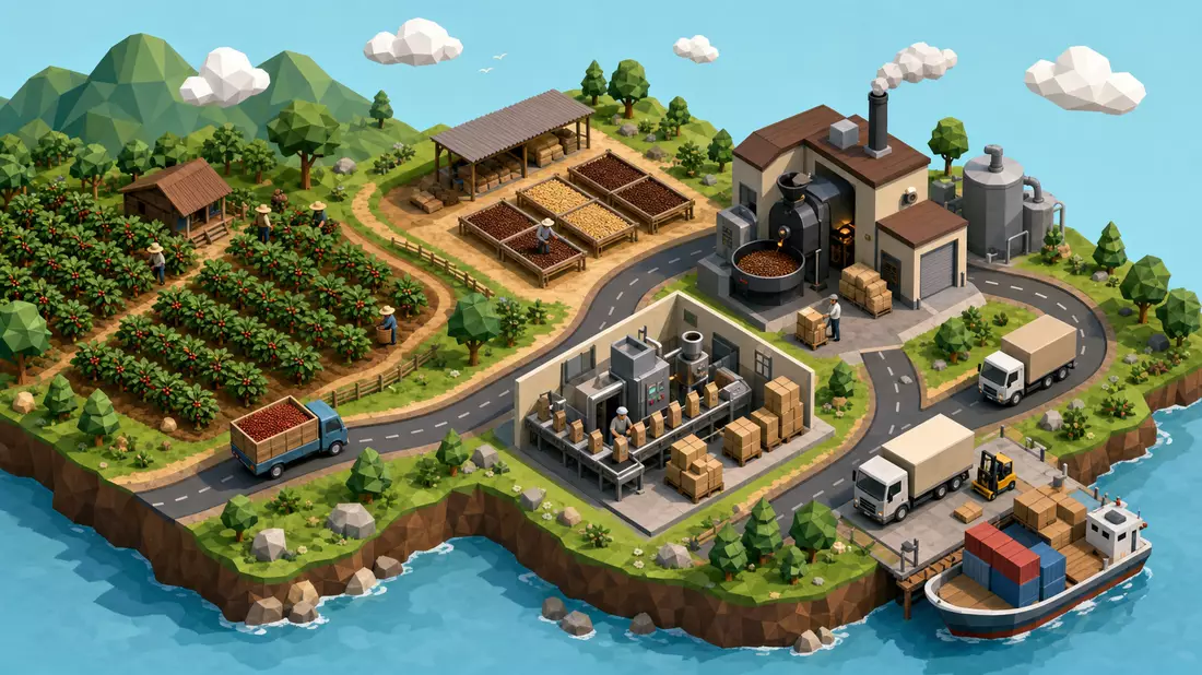 JDE Peet's, NL0014332678, Illustration mit AI erstellt.