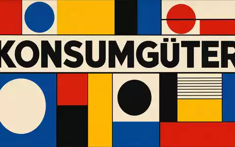 Colgate-Palmolive Sektor US1941621039 als Bauhaus-Poster mit geometrischen Primärfarben und dem Sektortext KONSUMGÜTER - Foto: THN