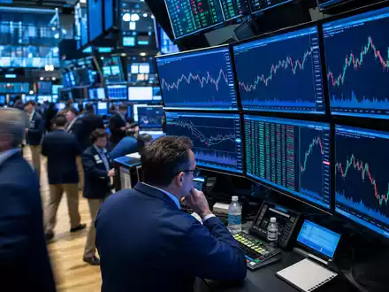 Comcast Corp. Boersen Editorial mit Telecom Charts auf NASDAQ Trading Floor, Haendler ISIN US20030N1019 - Foto: THN