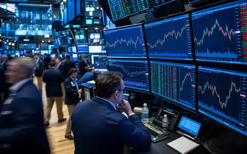 Comcast Corp. Boersen Editorial mit Telecom Charts auf NASDAQ Trading Floor, Haendler ISIN US20030N1019 - Foto: THN