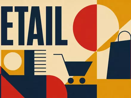 TJX Companies Inc. (US8725401090) zählt zum Einzelhandel, symbolisiert durch geometrisches Bauhaus-Poster mit Text - Foto: THN