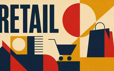 TJX Companies Inc. (US8725401090) zählt zum Einzelhandel, symbolisiert durch geometrisches Bauhaus-Poster mit Text - Foto: THN