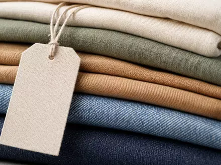 TJX Companies Inc. (US8725401090) verkauft günstige Textilien, gezeigt in einer Makroaufnahme gefalteter Stoffe mit Preisschild - Foto: THN