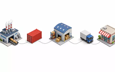 TJX Companies Inc. (US8725401090) organisiert komplexe globale Lieferketten, gezeigt als isometrisches 3D-Prozessdiagramm des Einzelhandels - Foto: THN