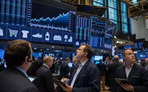 TJX Companies Inc. (US8725401090) notiert an der NYSE, Editorialfoto vom Trading-Floor mit Einzelhandels-Charts - Foto: THN