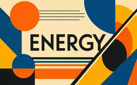 Bauhaus-Poster mit Schriftzug ENERGY steht symbolisch für TotalEnergies SE, ISIN FR0000120271, und dessen breites Energiegeschäft - Foto: THN