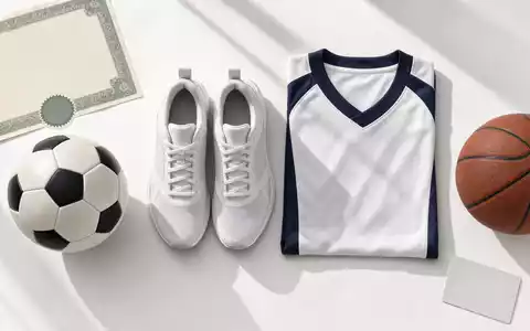 Adidas AG (DE000A1EWWW0) – Flatlay mit generischen Sportschuhen, Trikot, Bällen und Aktien-Zertifikat - Foto: THN